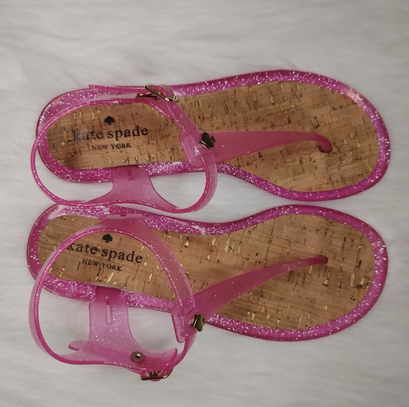 kate spade Shoes Kate Spade Pink Sparkle Jelly Sandals Poshmark